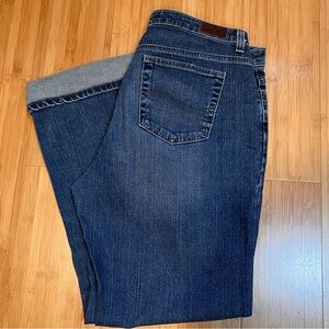 Lee Jeans Natural Straight Leg Just Below Waist Cotton Blend Women's Sz. 14M